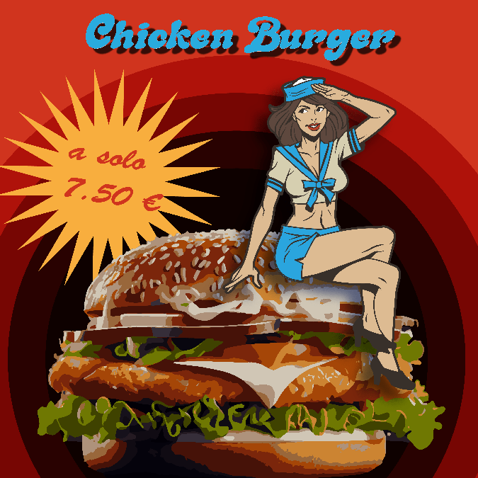 Chicken Burger a solo 7.50€